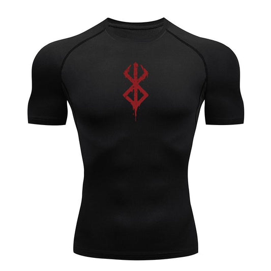 "BERSERK" Short Sleeve "Black" Compression T-Shirt